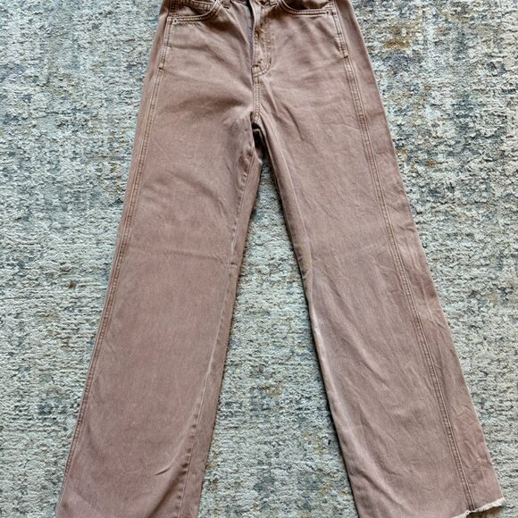 Veronica Beard Taylor Wide-Leg Jean, Tan Sierra, Size 24 - Picture 10 of 10